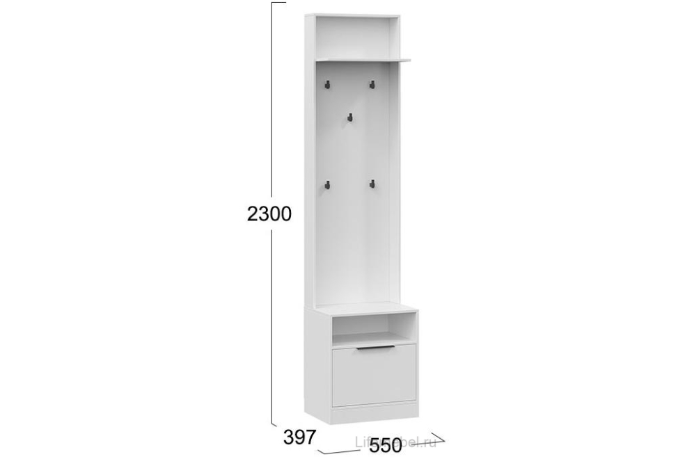 Модульная прихожая Агата белая комплектация 2